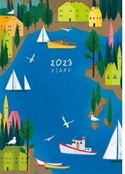 2023校園週曆【經典版】湖濱散記 25K橫式週誌卡紙精裝