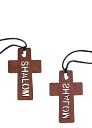 掛飾/YW-002/木頭車掛飾-SHALOM