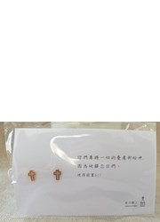 耳環/JEA-K-003/簍空十字架耳環-小