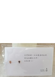 耳環/JEA-K-008/小十字架耳環(銀、玫瑰金)