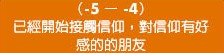 已經開始接觸信仰，對信仰有好感的朋友